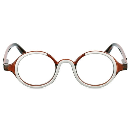 Elton John Pop Specs Reading Glasses - Two Tone Mash Up 2.00, Circle Frame