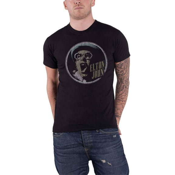 Elton John Rocketman Portrait Circle T Shirt