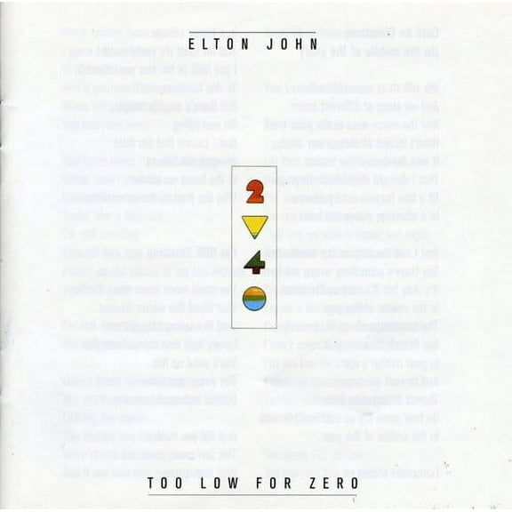 Elton John - Too Low for Zero - Music & Performance - CD