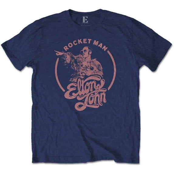 Elton John Unisex T-Shirt Rocketman Circle Point (X-Large)