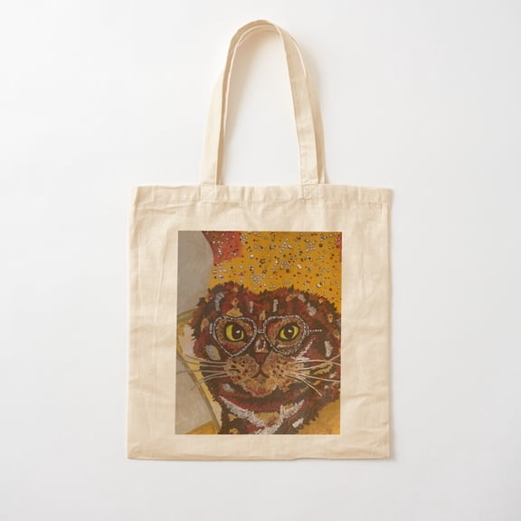 Elton Meow Cotton Tote Bag Canvas Tote Bag, Family Gift For Mother, Her