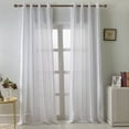 thumbnail image 1 of RT Designers Collection PNE18297 54 x 90 in. Elton Metallic Faux Silk Grommet Single Curtain Panel, White, 1 of 8