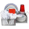 thumbnail image 1 of Eltow Paper Plate Organizer Caddy with Handles  – Utensil Holder for Plates and Cutlery, 1 of 7