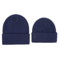 thumbnail image 1 of Eltusu Baby Boys Cotton Beanies, Soft Stretch Warm Windproof Winter Hats Navy Size 0-2 T, 1 of 2