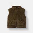 thumbnail image 1 of Eltusu Baby Boys Fleece Vests, Windproof Warm Comfort Soft Winter Jackets with Zipper Brown Size 0-1T, 1 of 2