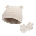 thumbnail image 1 of Eltusu Baby Boys Hats and Gloves Sets, 2 Pieces Stretch Warm Beanies and Gloves Sets 6-12 Months Size cotton, 1 of 2