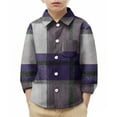 thumbnail image 1 of Eltusu Baby Boys Plaid Shirts, Comfort Casual Long Sleeve Lapel Collar Button-Down Shirts Purple Size 6-12 Months, 1 of 5