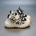 thumbnail image 1 of Eltusu Baby Boys Sneakers, No Slip PU Lace up Lightweight Athletic Shoes Black Size 1.5-7 T, 1 of 2
