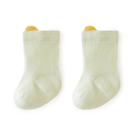 Eltusu Baby Boys Socks, Stretch Comfort Mid-Calf Cotton Spring Fall Socks Green Size 0-6 Months