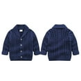 thumbnail image 1 of Eltusu Baby Boys Sweaters Cardigans, Pullover Cotton Casual Thermal Boys Cardigans Blue Size 9-12 Months, 1 of 2