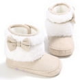 thumbnail image 1 of Eltusu Baby Girls Boots, Warm Soft No Slip Soft Bottom Winter Boots Khaki Size 18-24 Months, 1 of 7