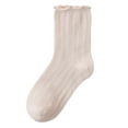 thumbnail image 1 of Eltusu Baby Girls Socks, Cotton Solid Color Mid-Calf Stretch Spring Fall Socks Pink Size 6-12 Months, 1 of 2
