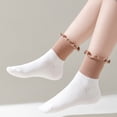 thumbnail image 1 of Eltusu Baby Girls Socks, Soft Stretch Comfort Cotton Mid-Calf Socks Coffee Size 0-1 T, 1 of 4