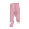 thumbnail image 1 of Eltusu Baby Girls Thermal Pants, Comfy Elastic Bottom Soft Warm Winter Leggings Purple Size 1-2 T, 1 of 2