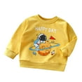 thumbnail image 1 of Eltusu Big Boys Graphic Sweatshirts, Long Sleeve Crewneck Cotton Pullover Spring Fall Tops Yellow Size 13-14 T, 1 of 2