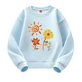 thumbnail image 1 of Eltusu Big Girls Graphic Sweatshirts, Crewneck Cotton Pullover Long Sleeve Spring Fall Tops Blue Size 10-12 T, 1 of 2