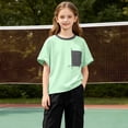 thumbnail image 1 of Eltusu Boys Athletic Shirts, Casual Cotton Active Crewneck Short Sleeve T-Shirts Green Size 9-10 T, 1 of 6