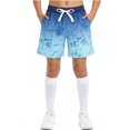 thumbnail image 1 of Eltusu Boys Board Shorts, Drawstring Hawaiian Vacation Elastic Waistband Swim Trunks Blue Size 12-13T, 1 of 6