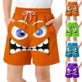 thumbnail image 1 of Eltusu Boys Board Shorts, Drawstring Loose Fit Funny Elastic Waistband Swim Trunks Orange Size 7T, 1 of 3