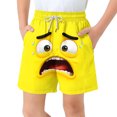 thumbnail image 1 of Eltusu Boys Board Shorts, Elastic Waist Funny Breathable Drawstring Swim Trunks Yellow Size 10-12T, 1 of 2