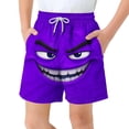 thumbnail image 1 of Eltusu Boys Board Shorts, Funny Beach Elastic Waist Drawstring Swim Trunks Purple Size 14-15T, 1 of 2