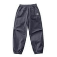 thumbnail image 1 of Eltusu Boys Cargo Pants, Relaxed Fit Elastic Waist Casual Athletic Jogger Pants Dark Gray Size 10-12 T, 1 of 3