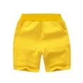 thumbnail image 1 of Eltusu Boys Cotton Athletic Shorts, Casual Elastic Waist Soft Relaxed Fit Summer Shorts Yellow Size 7-8 T, 1 of 4