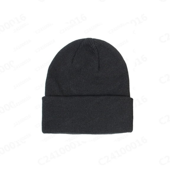 Eltusu Boys Cotton Beanies, Soft Stretch Warm Windproof Winter Hats Black Size 0-6 T