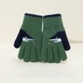 thumbnail image 1 of Eltusu Boys Cotton Gloves, Sports Thermal Windproof Stretch Winter Mittens Green Size 7-12 T, 1 of 2