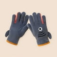 thumbnail image 1 of Eltusu Boys Cotton Gloves, Stretch Cute Thermal Windproof Winter Mittens Navy Size 7-12 T, 1 of 2