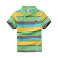 thumbnail image 1 of Eltusu Boys Cotton Polo Shirts, Pullover Summer Comfy Short Sleeve Collar Shirts Green Size 11-12 T, 1 of 2