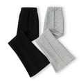 thumbnail image 1 of Eltusu Boys Cotton Sweatpants, Soft Elastic Waist Stretch Warm Winter Flare Pants Black Size 7-8 T, 1 of 6