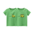 thumbnail image 1 of Eltusu Boys Cotton T-Shirts, Pullover Crewneck Casual 2 Pieces Short Sleeve Tops Green Size 3-4 T, 1 of 2