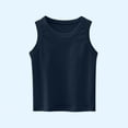 thumbnail image 1 of Eltusu Boys Cotton Tank Tops, Solid Color Soft Crew Neck Sleeveless Summer Tops Navy Size 2-3 T, 1 of 3