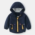 thumbnail image 1 of Eltusu Boys Jackets, Lightweight Hooded Waterproof Windproof Spring Fall Outerwear Navy Size 7-8 T, 1 of 2