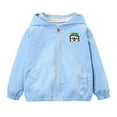 thumbnail image 1 of Eltusu Boys Jackets, Waterproof Lightweight Windproof Hooded Outerwear with Pockets Blue Size 6 T, 1 of 5