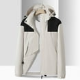 thumbnail image 1 of Eltusu Boys Jackets with Pockets, Mid-Weight Hooded Waterproof Windproof Spring Fall Outerwear White Size 6-7 T, 1 of 2