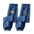 thumbnail image 1 of Eltusu Boys Jeans, Fashion Elastic Waist Elastic Bottom 2 Pieces Denim Pants Blue Size 6 T, 1 of 6