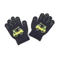 thumbnail image 1 of Eltusu Boys Knit Gloves, Stretch Windproof Soft Outdoor Thermal Mittens Black Size Free Size, 1 of 2