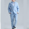 thumbnail image 1 of Eltusu Boys Outfit Sets, Long Sleeve Formal 3 Pieces School Uniform Set Blue Size 6 T, 1 of 4