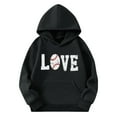 thumbnail image 1 of Eltusu Boys Pullover Hoodies, Long Sleeve Graphic Loose Fit Casual Sweatshirts with Pockets Black Size 9-10 T, 1 of 2