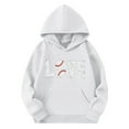 thumbnail image 1 of Eltusu Boys Pullover Hoodies, Loose Fit Casual Long Sleeve Graphic Sweatshirts with Pockets White Size 5-6 T, 1 of 2