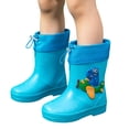 thumbnail image 1 of Eltusu Boys Rain Boots Waterproof, PVC Lightweight Mid-Calf Non-Slip Rain Shoes Blue Size 11 Little Kids, 1 of 5