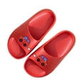 thumbnail image 1 of Eltusu Boys Slides Slippers, Summer Open Toe No Slip Bathroom Kids Sandals Red Size 13-13.5(Big Kids), 1 of 3