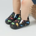 thumbnail image 1 of Eltusu Boys Sneakers, Printed Soft Sole Comfort No Slip Walking Shoes Black Size 4(Toddler), 1 of 4