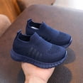 thumbnail image 1 of Eltusu Boys Sneakers, Slip on Breathable No Slip Lightweight Athletic Shoes Blue Size 6-7 T, 1 of 4