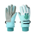 thumbnail image 1 of Eltusu Boys Snow Gloves, Ski Warm Waterproof Stretch Winter Mittens Blue Size 9-12 T, 1 of 2