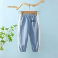 thumbnail image 1 of Eltusu Boys Sports Sweatpants, Elastic Waist Loose Relaxed Fit Cotton Jogger Pants Blue Size 6 T, 1 of 2