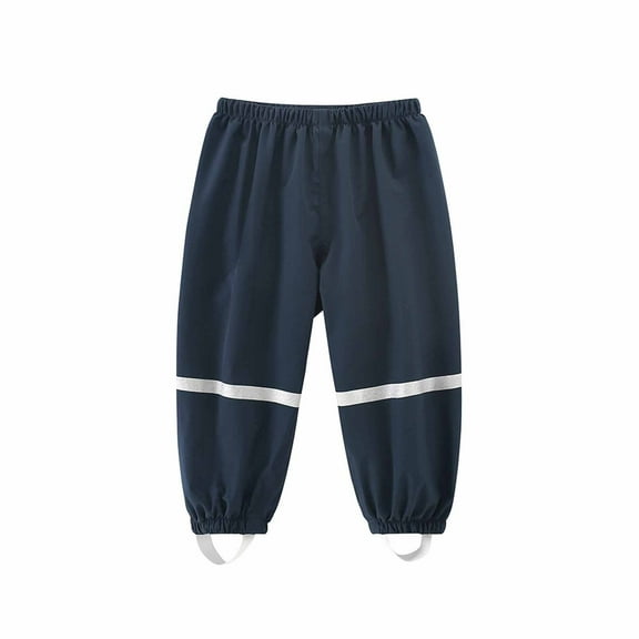 Eltusu Boys Sports Sweatpants, Waterproof Elastic Waist Casual Loose Jogger Pants Navy Size 10-12 T
