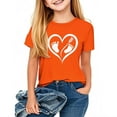 thumbnail image 1 of Eltusu Boys Summer T-Shirts, Short Sleeve Loose Fit Pullover Crew Neck Kids Tops Orange Size 7-8 T, 1 of 2